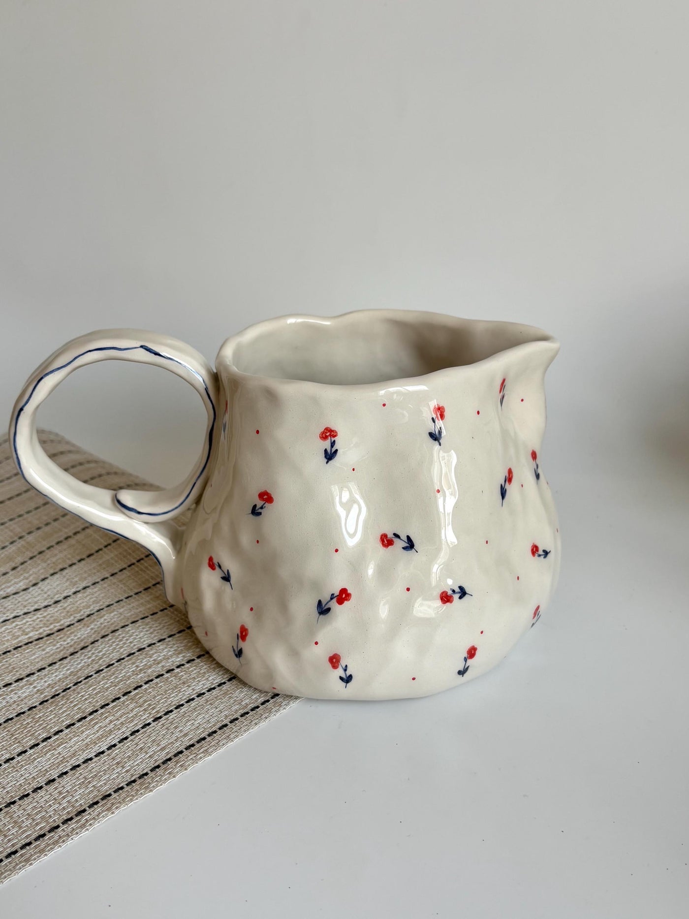 Red Poppy Pitcher