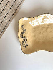 Blue Floral Begie Plate