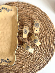 Blue Floral Napkin Rings
