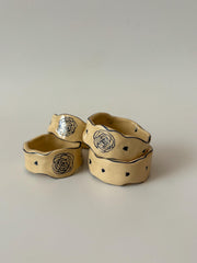Blue Floral Napkin Rings