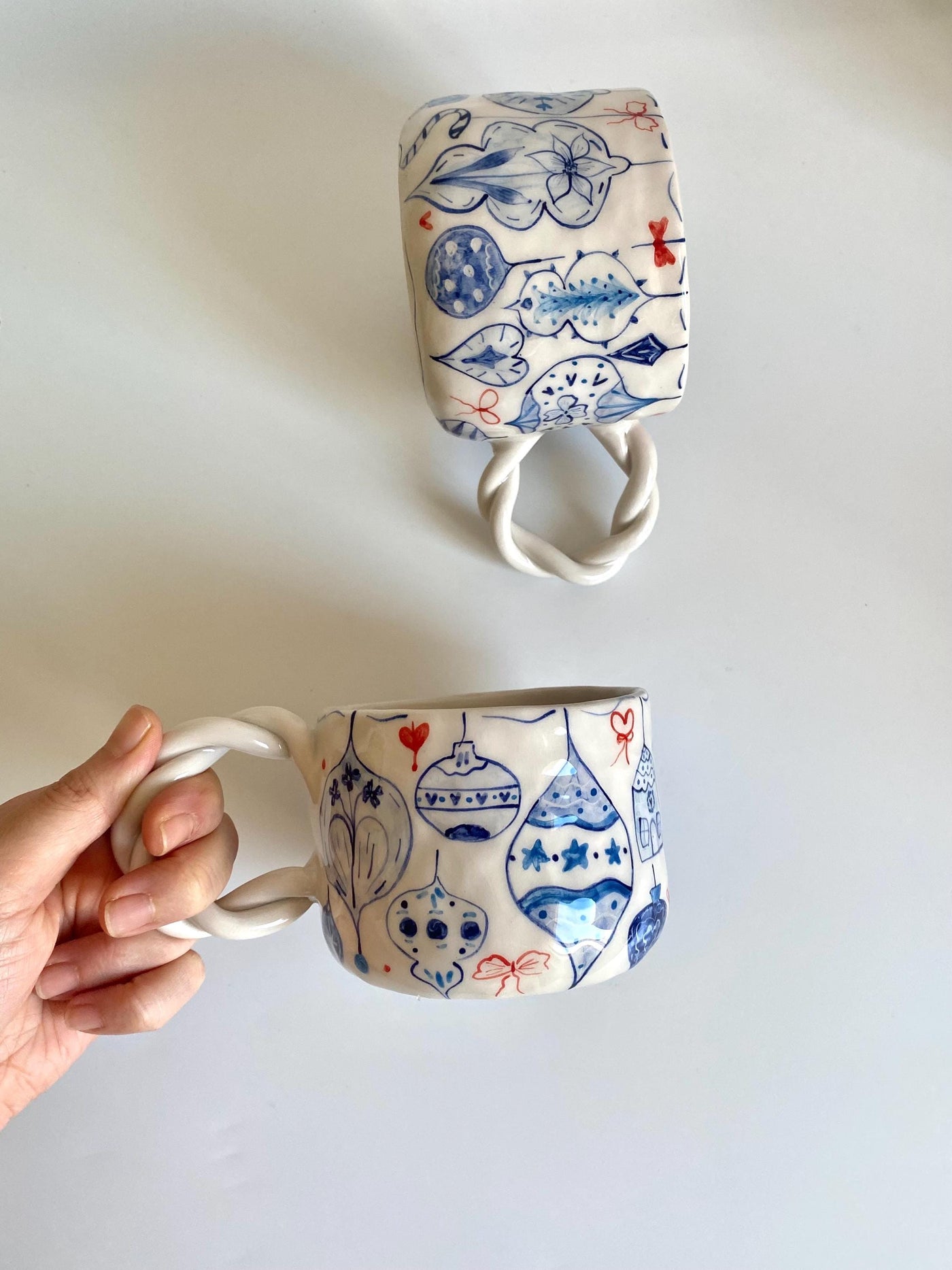 Ornaments Pattern Blue Mug