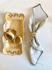 Blue Floral Napkin Rings
