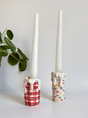 Christmas Ribbons Candle Holder