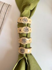 Blue Floral Napkin Rings