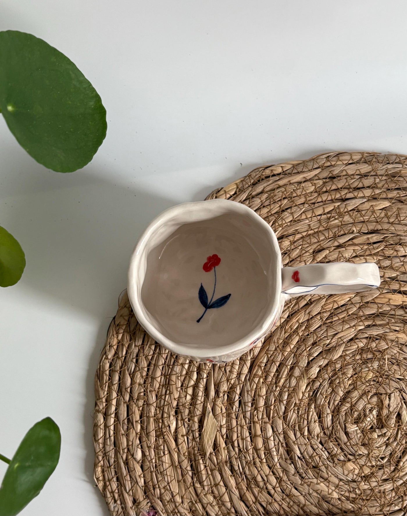 Cute Minimalist Poppy Flower Mug