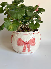 Red Ribbon Vase
