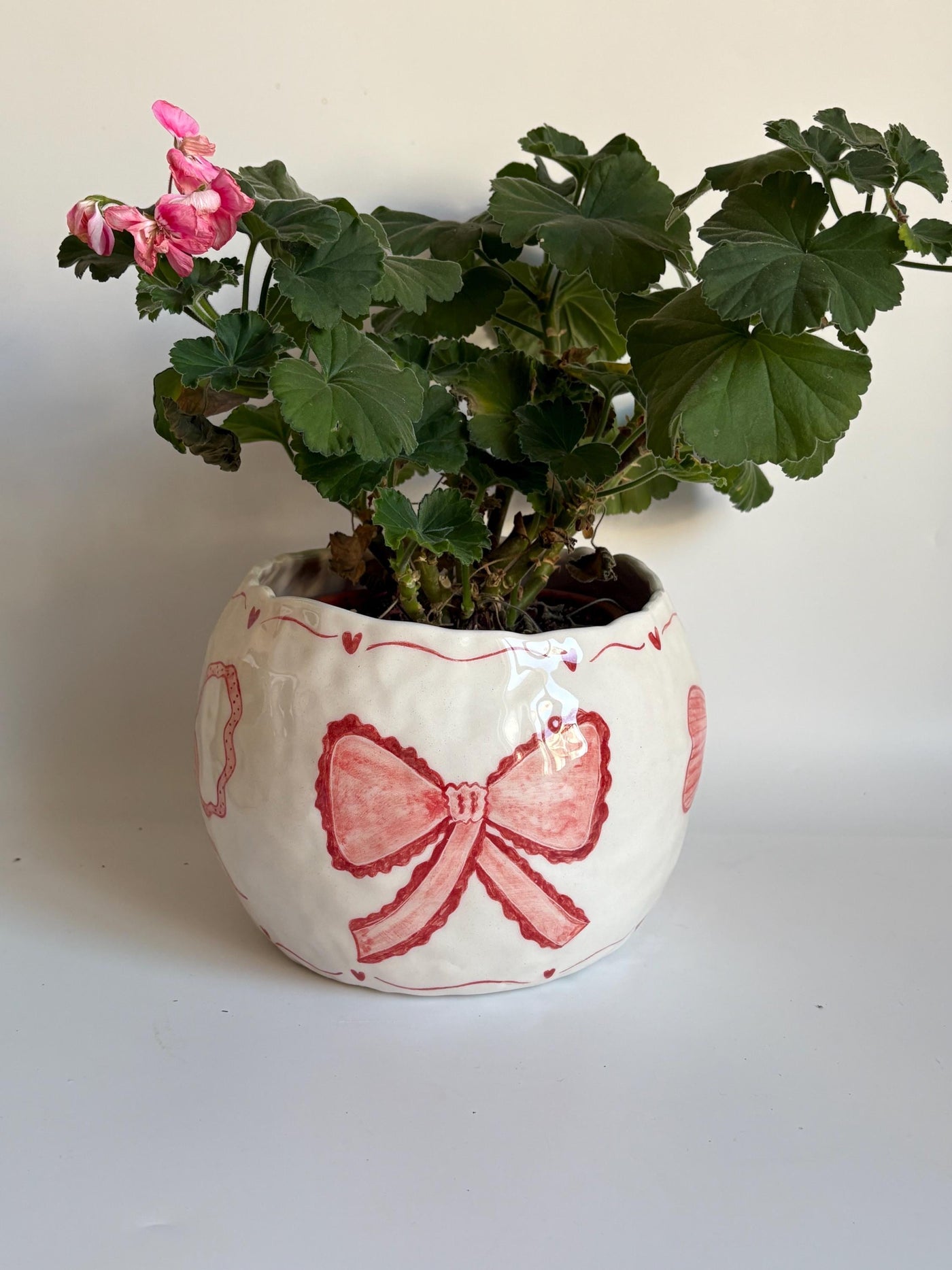 Red Ribbon Vase
