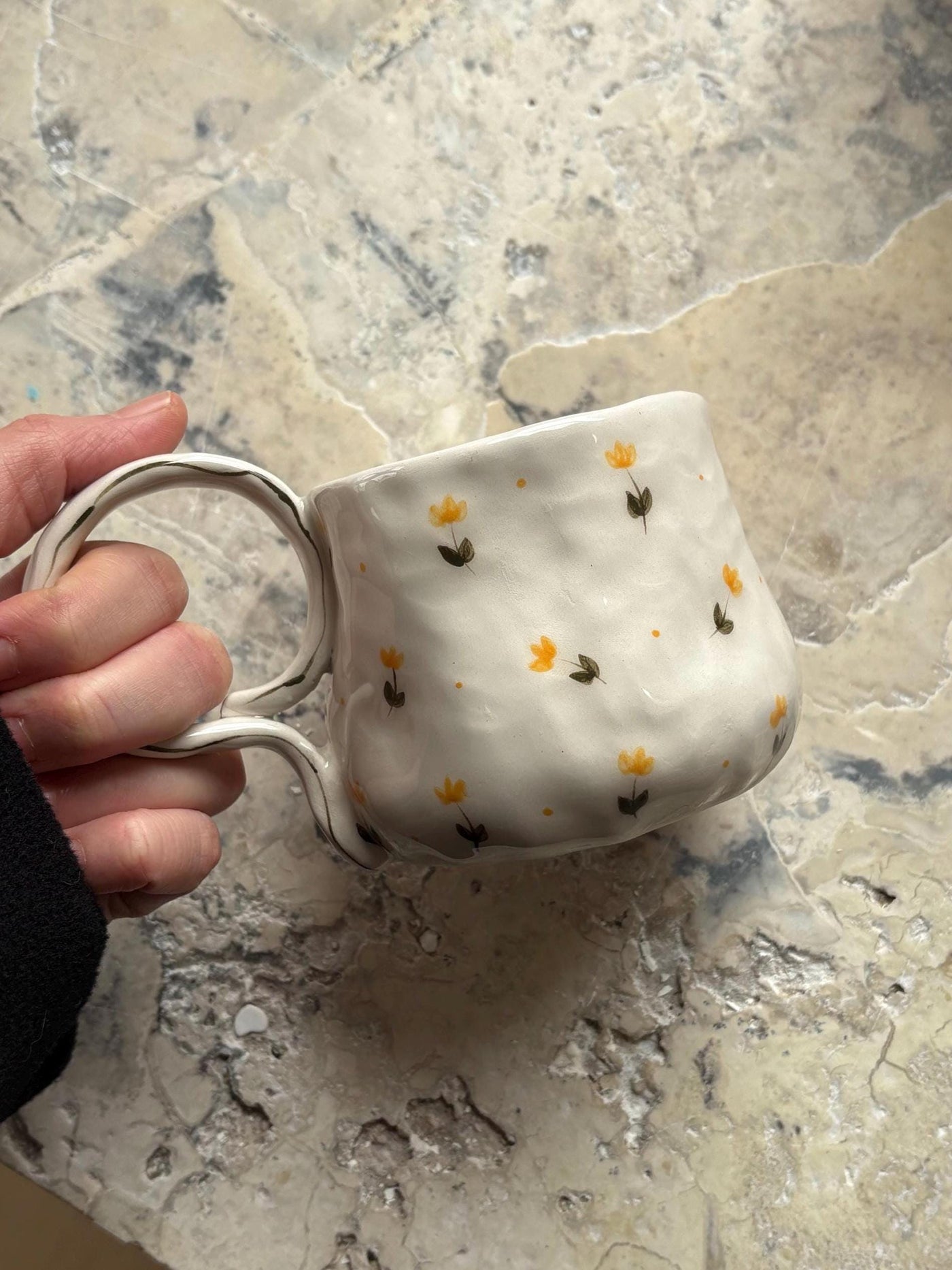 Yellow Tulips Minimalist Mug