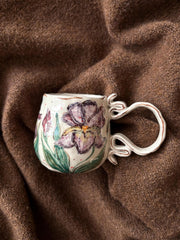 Impressionist Iris Flowers Mug
