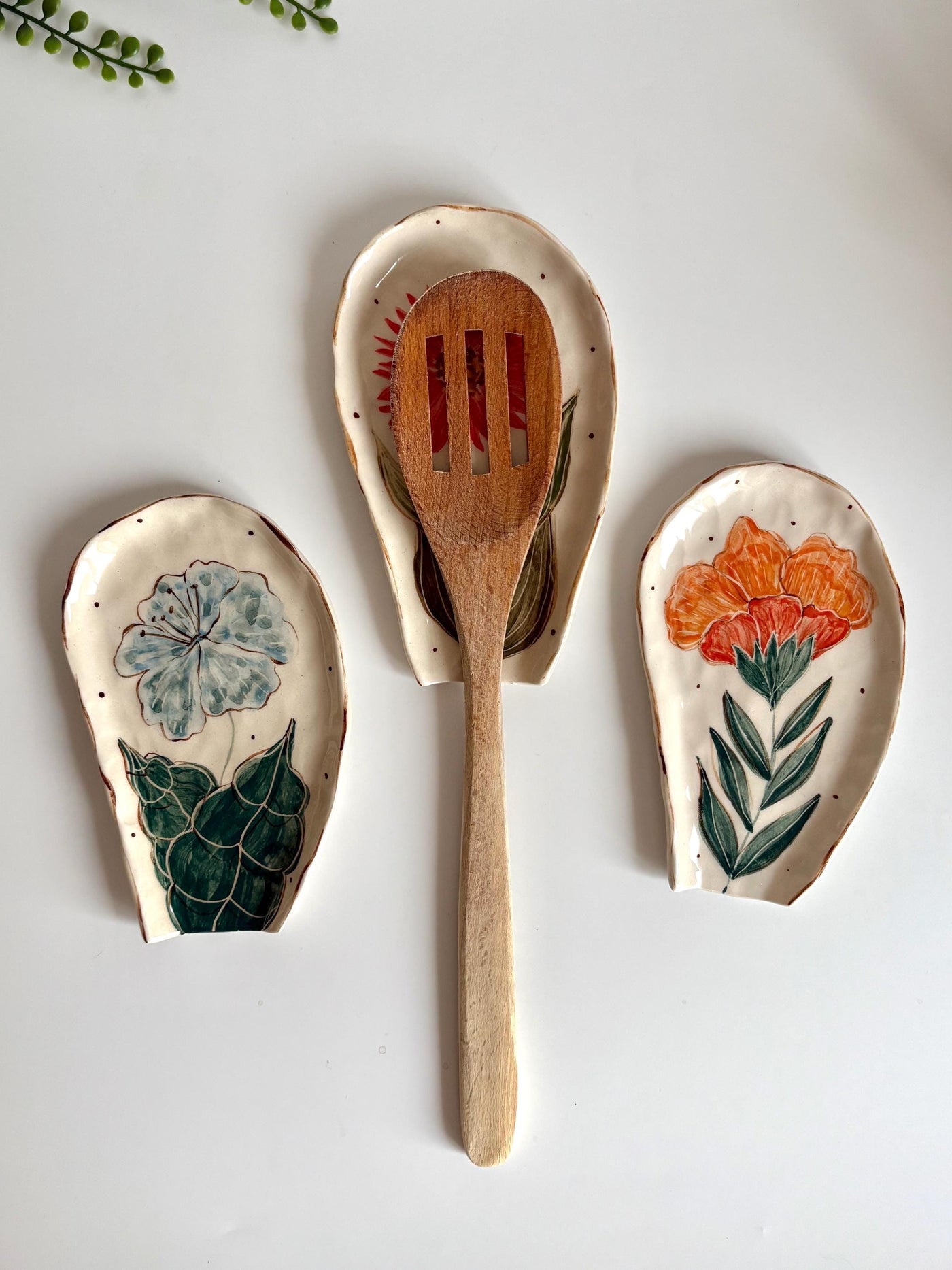 Floral Spoon Rests