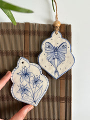 Butterfly & Lilies Wall Hanging