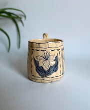 Vİntage Blue Floral - Ochre Series No:9