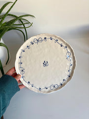 Blue Floral Plate