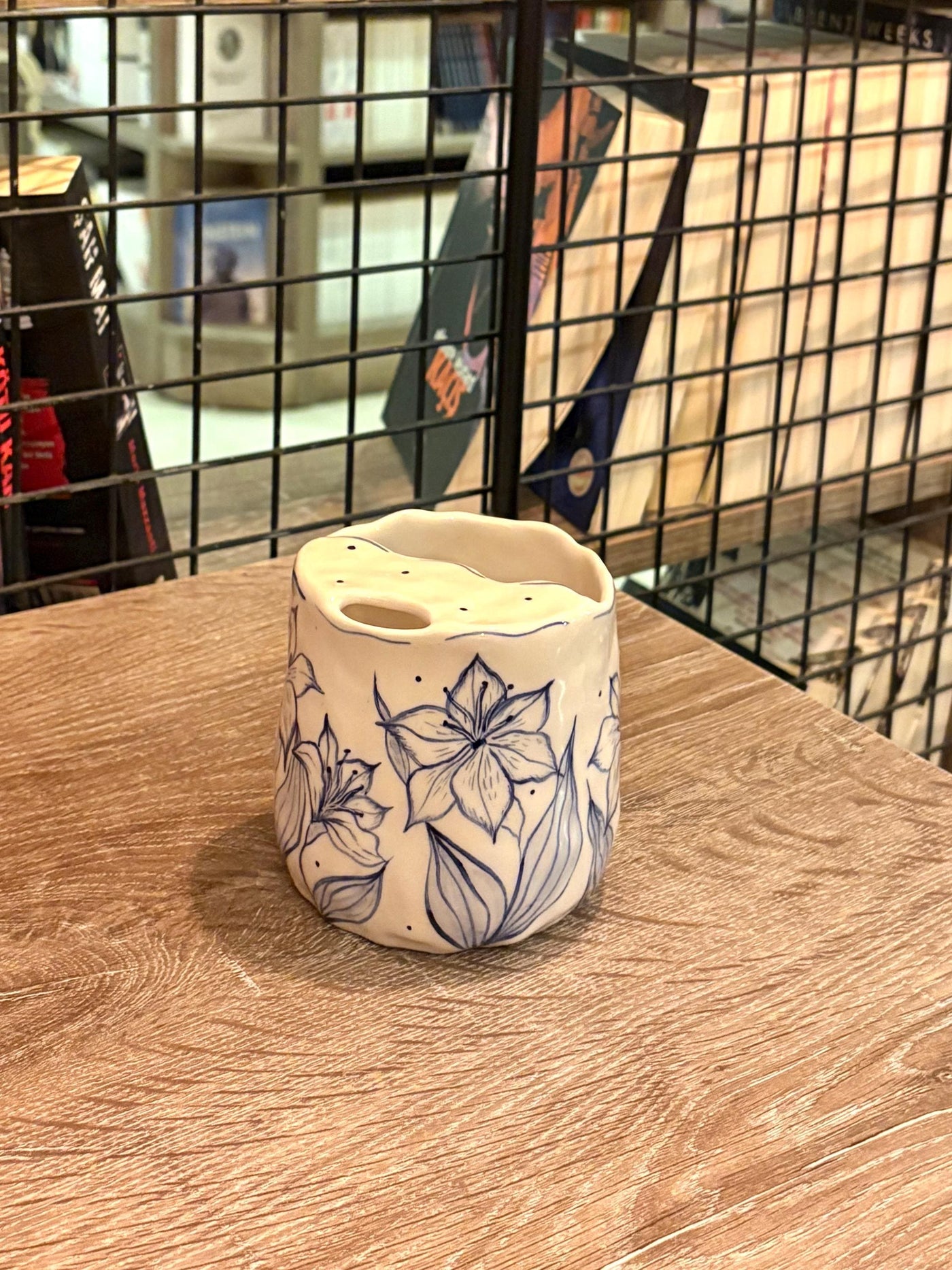 Blue Floral Travel Mug