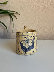 Vİntage Blue Floral - Ochre Series No:9