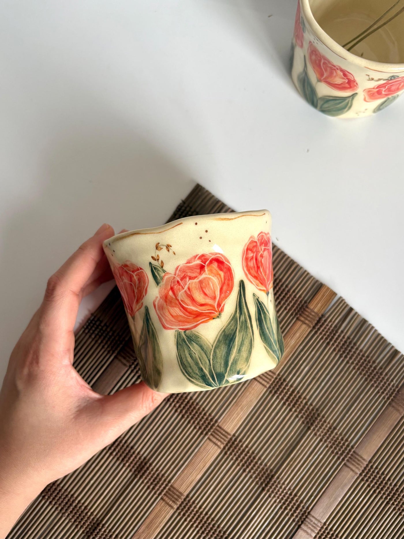 Red Yellow Tulip Cup