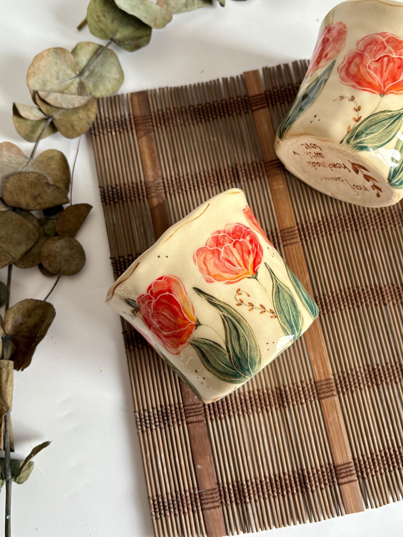 Red Yellow Tulip Cup