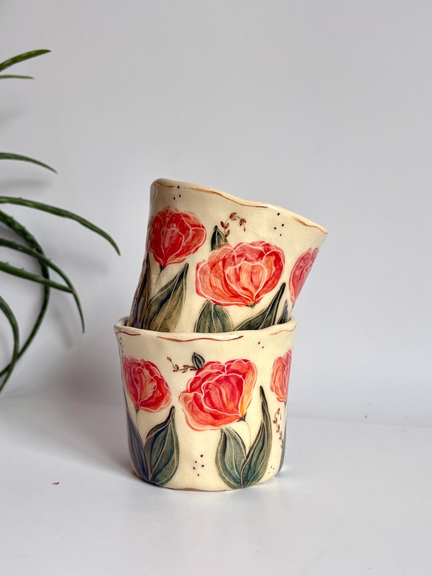 Red Yellow Tulip Cup