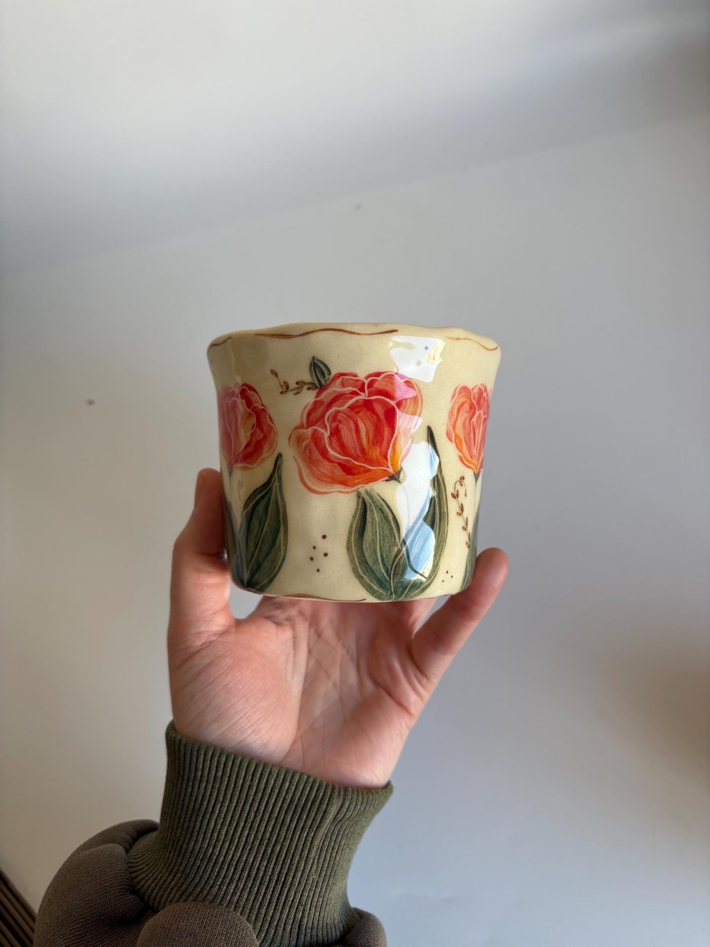 Red Yellow Tulip Cup