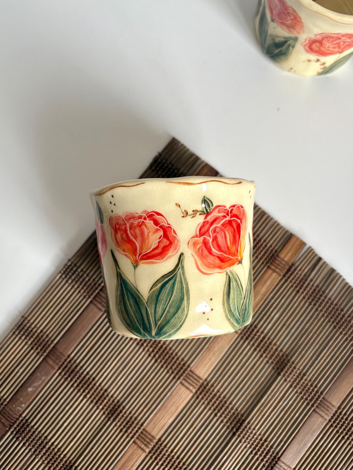 Red Yellow Tulip Cup