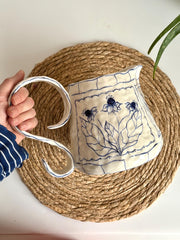 Blue Floral Pitcher