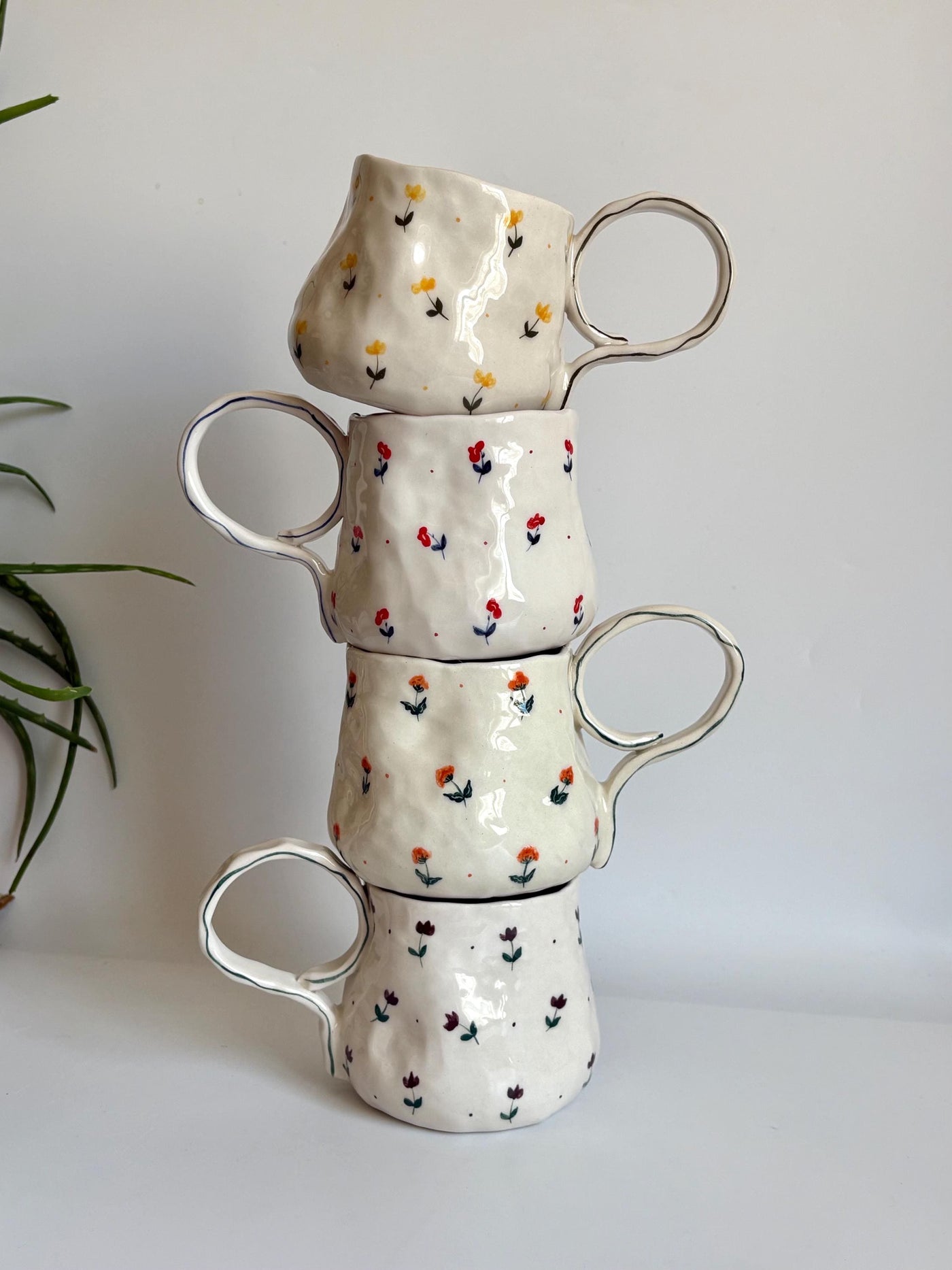Personalized Cute Floral Minimalist Mug / Write
