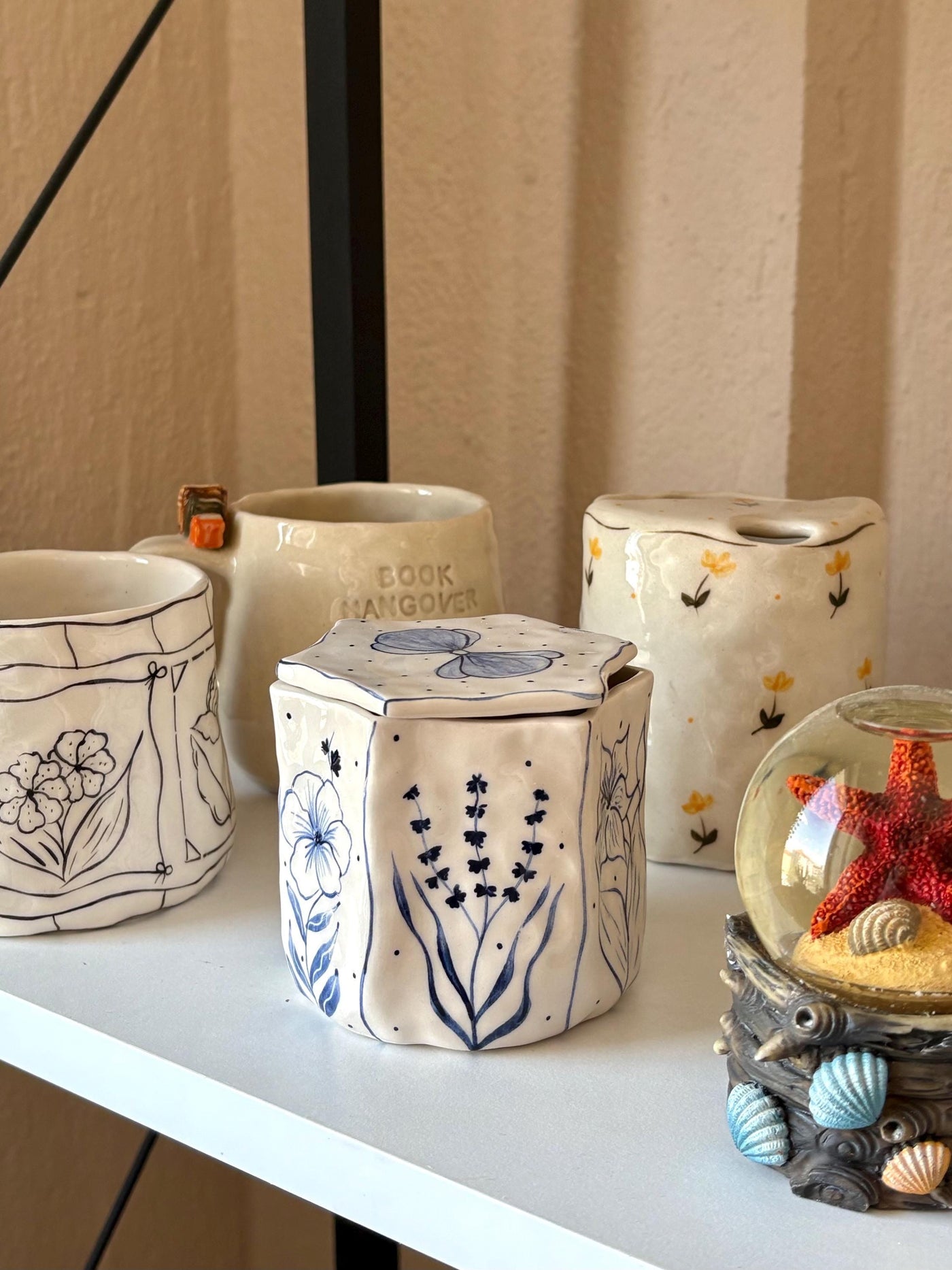 Blue Flower Ceramic Jewelry Box