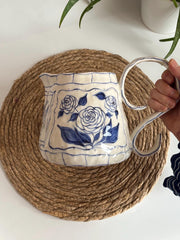Blue Floral Pitcher