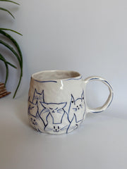 Cat Person Drawn Mug