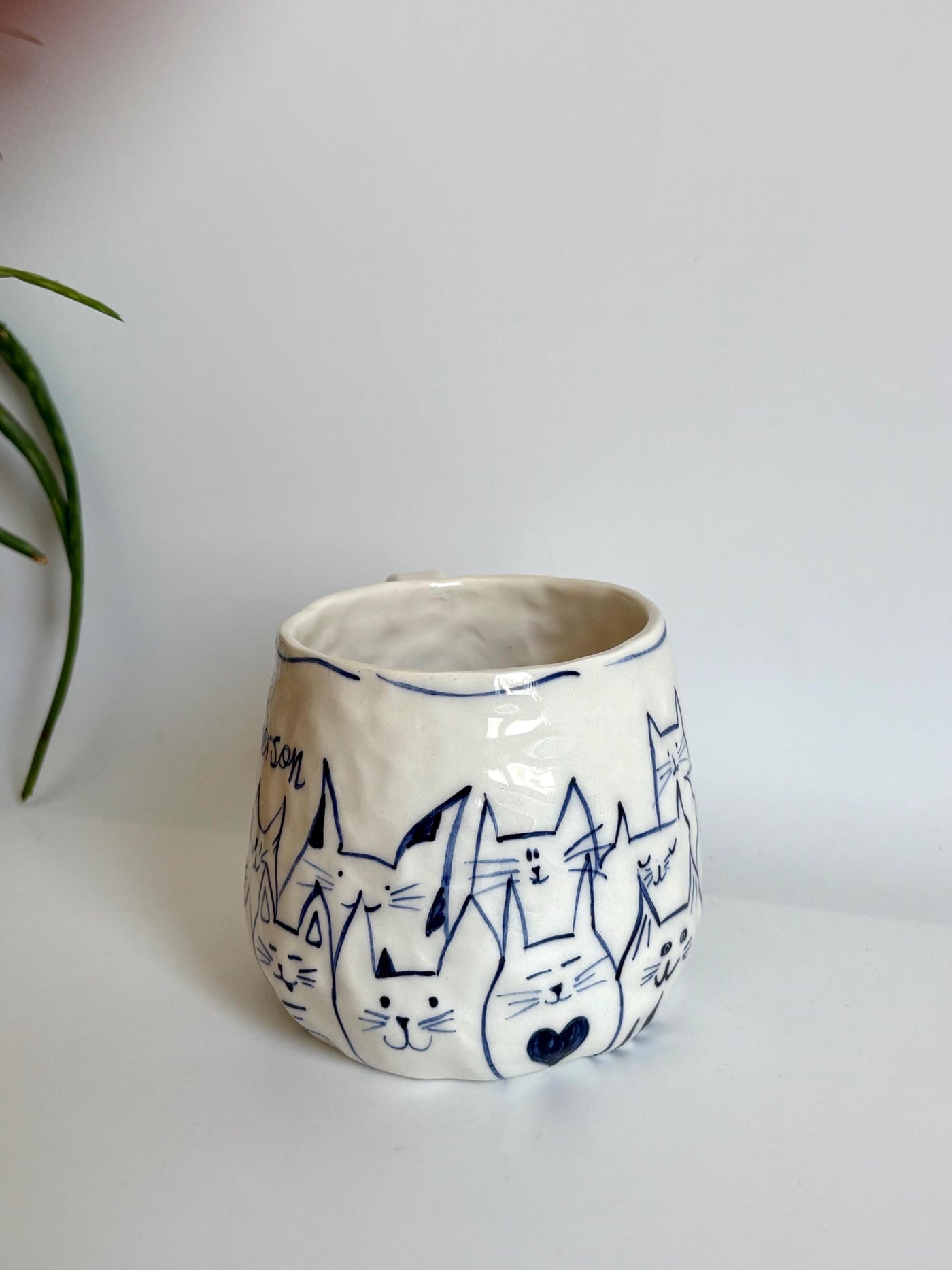 Cat Person Drawn Mug