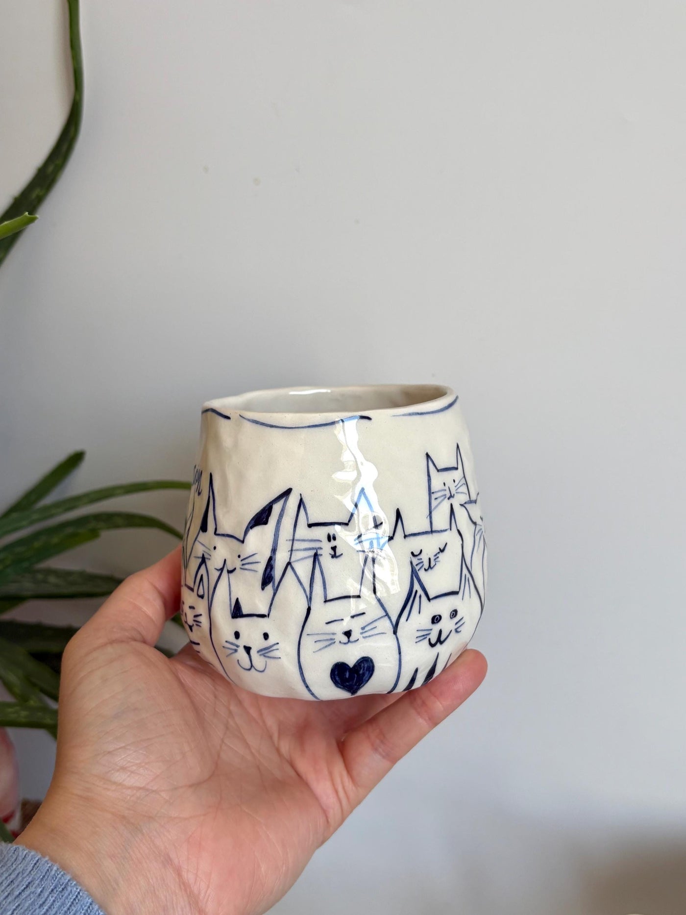 Cat Person Drawn Mug