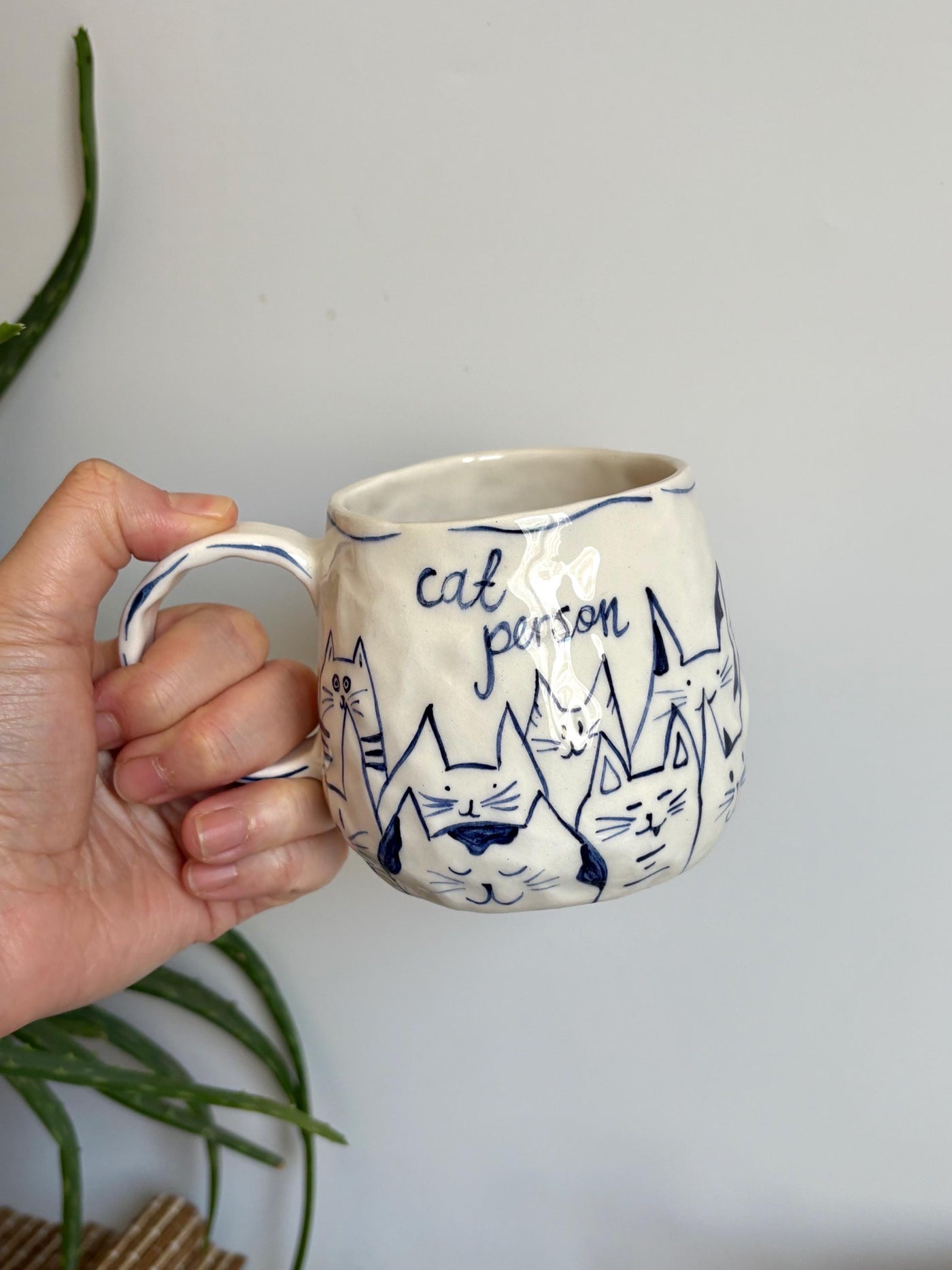 Cat Person Drawn Mug