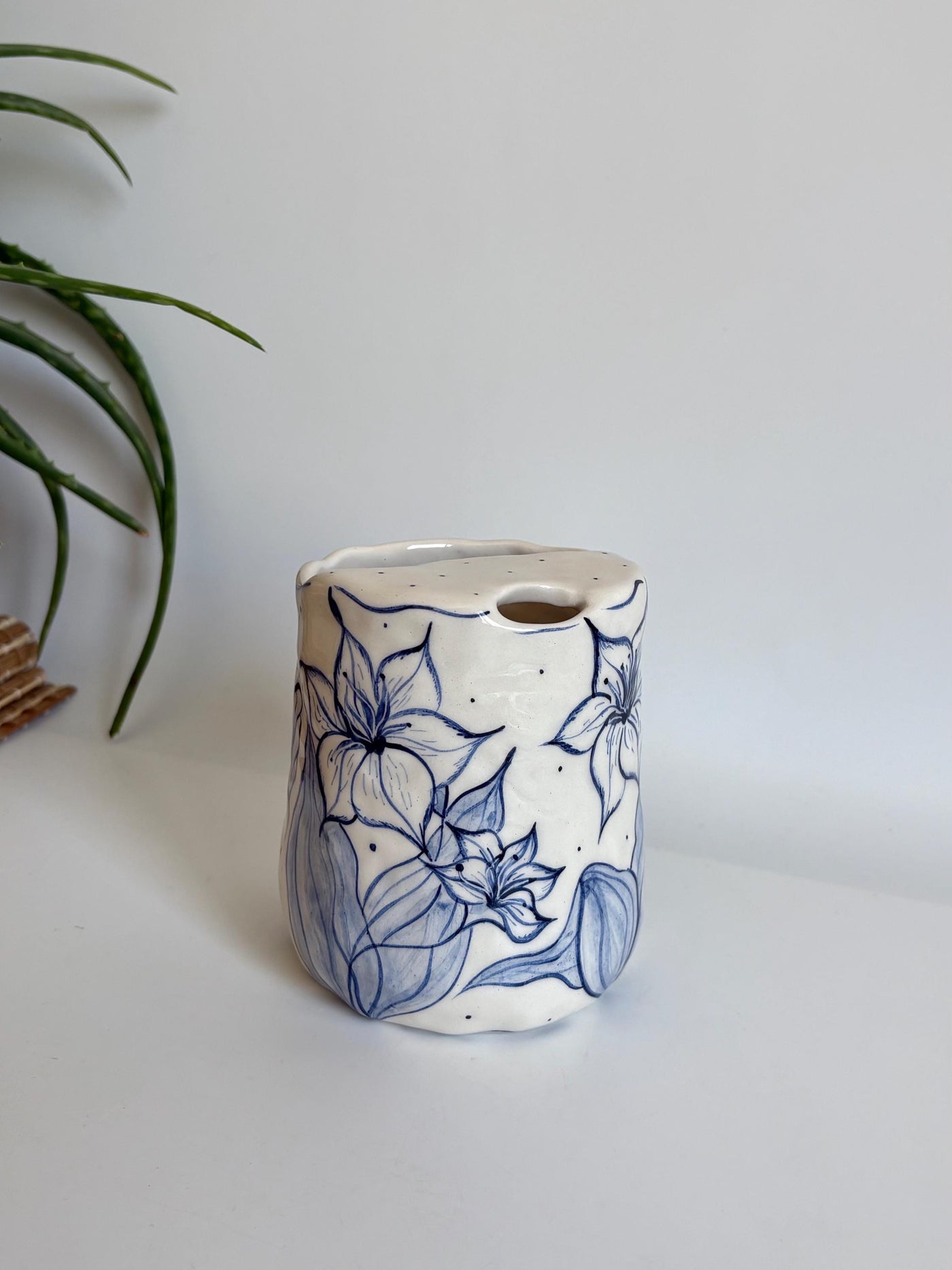 Blue Floral Travel Mug