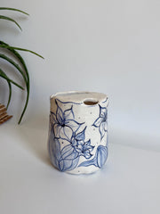 Blue Floral Travel Mug