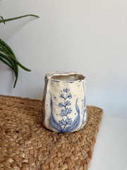 Blue and White Travel Mug