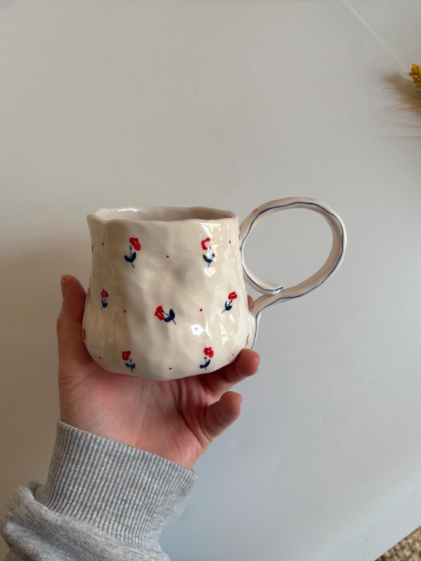 Cute Minimalist Poppy Flower Mug