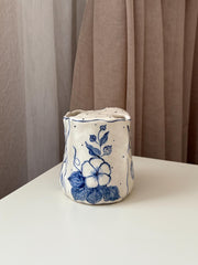 Blue and White Travel Mug