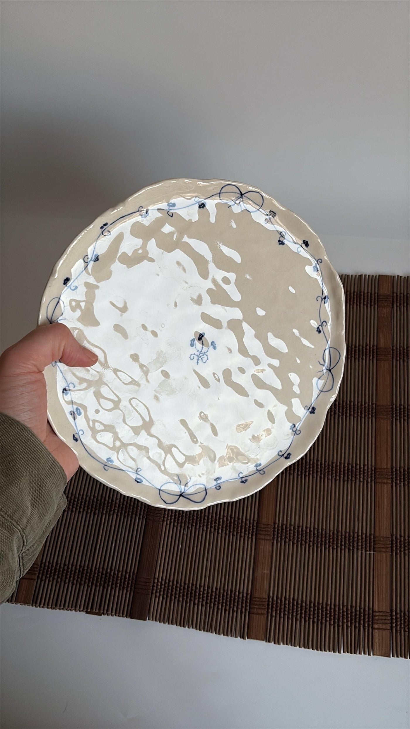 Blue Floral Plate