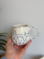 Cat Person Drawn Mug