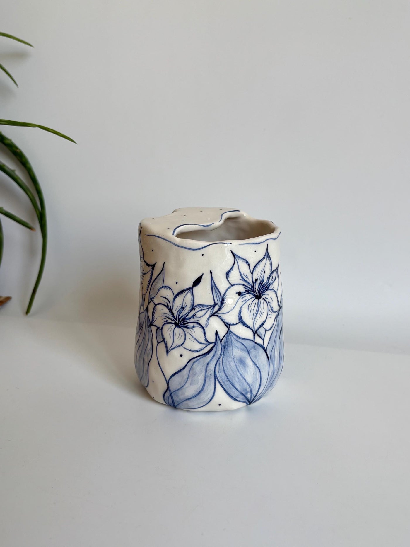 Blue Floral Travel Mug