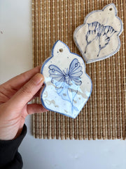 Blue and White Butterflys Wall Hanging