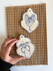 Blue and White Butterflys Wall Hanging