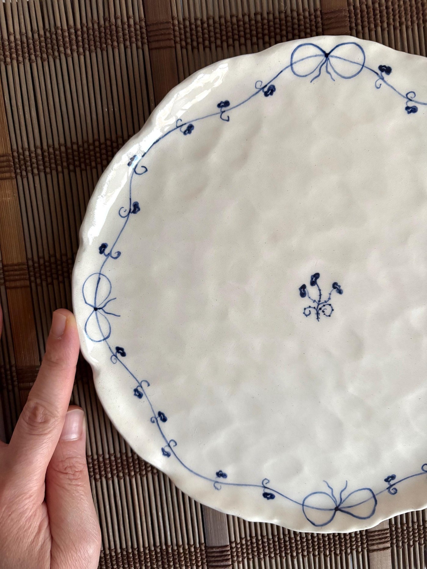 Blue Floral Plate