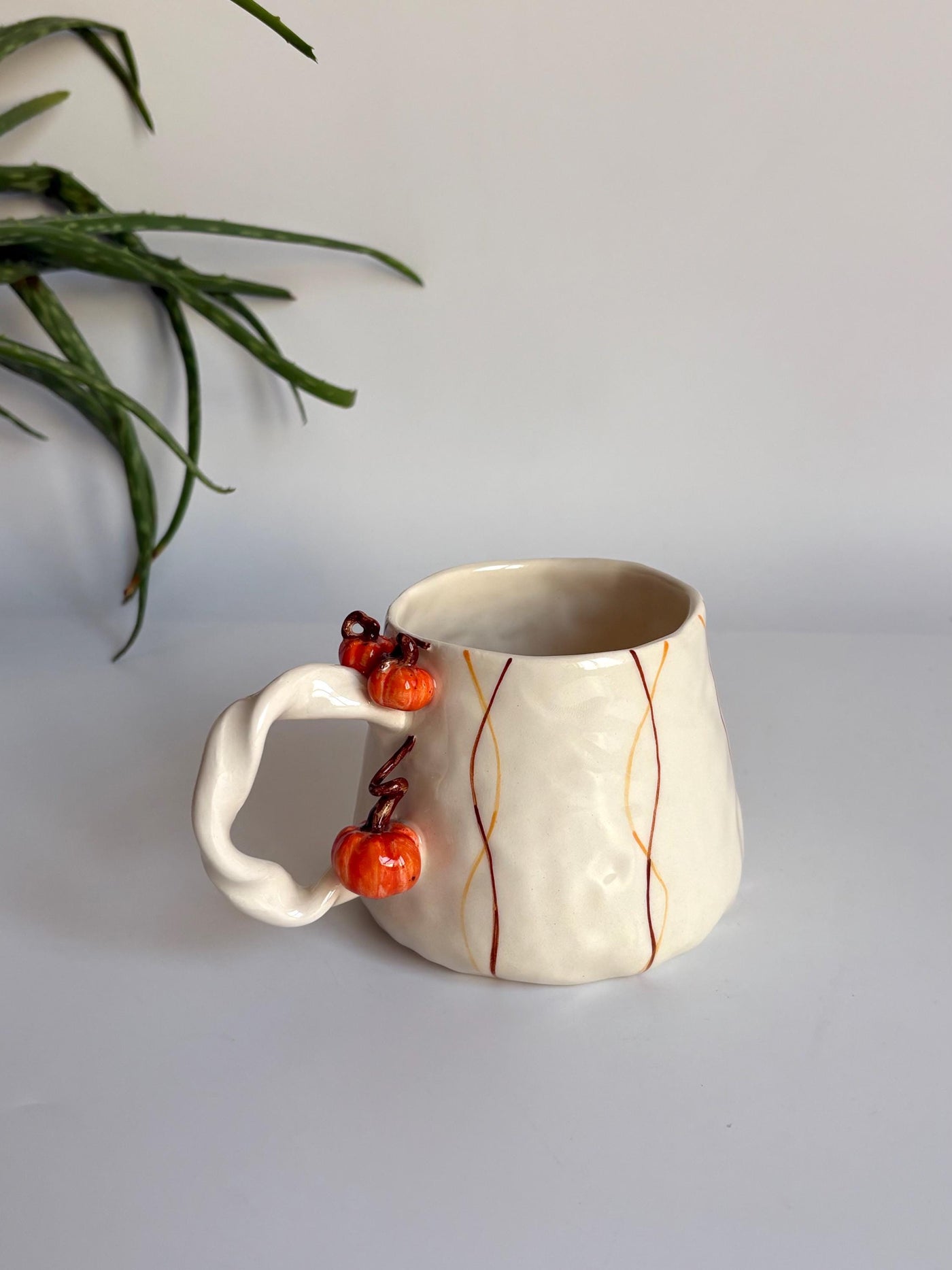 Mini Pumpkins on Handle Fall Mug
