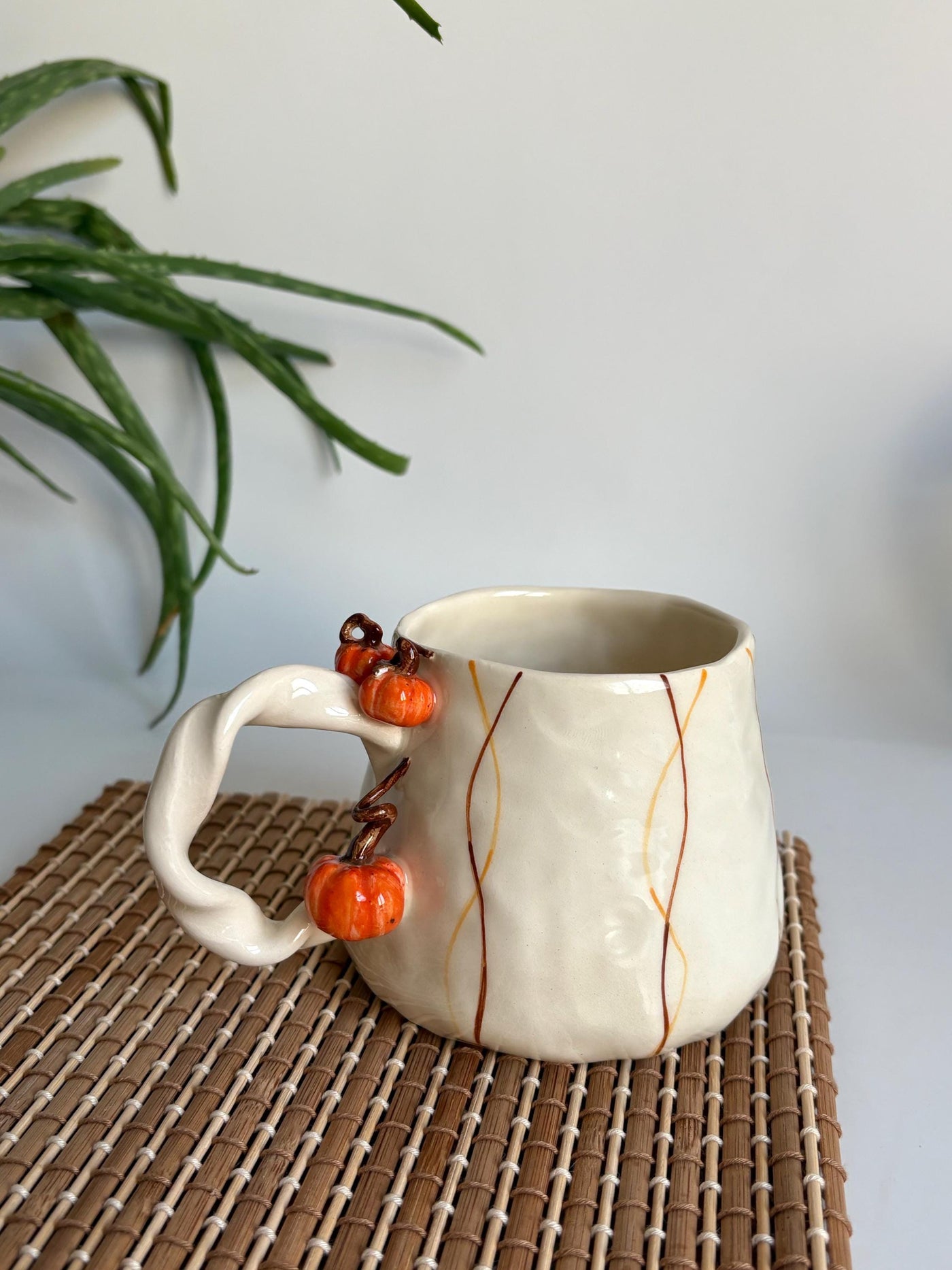 Mini Pumpkins on Handle Fall Mug