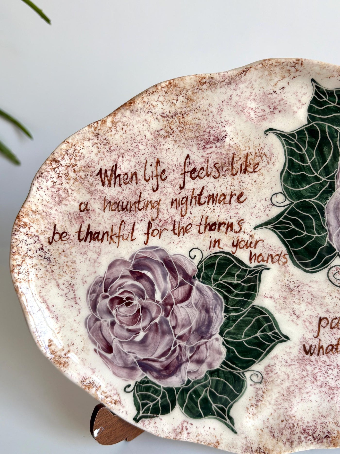 Purple Roses Plate