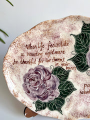 Purple Roses Plate