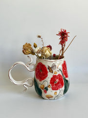 Bumblebee and Red Poppy Mug