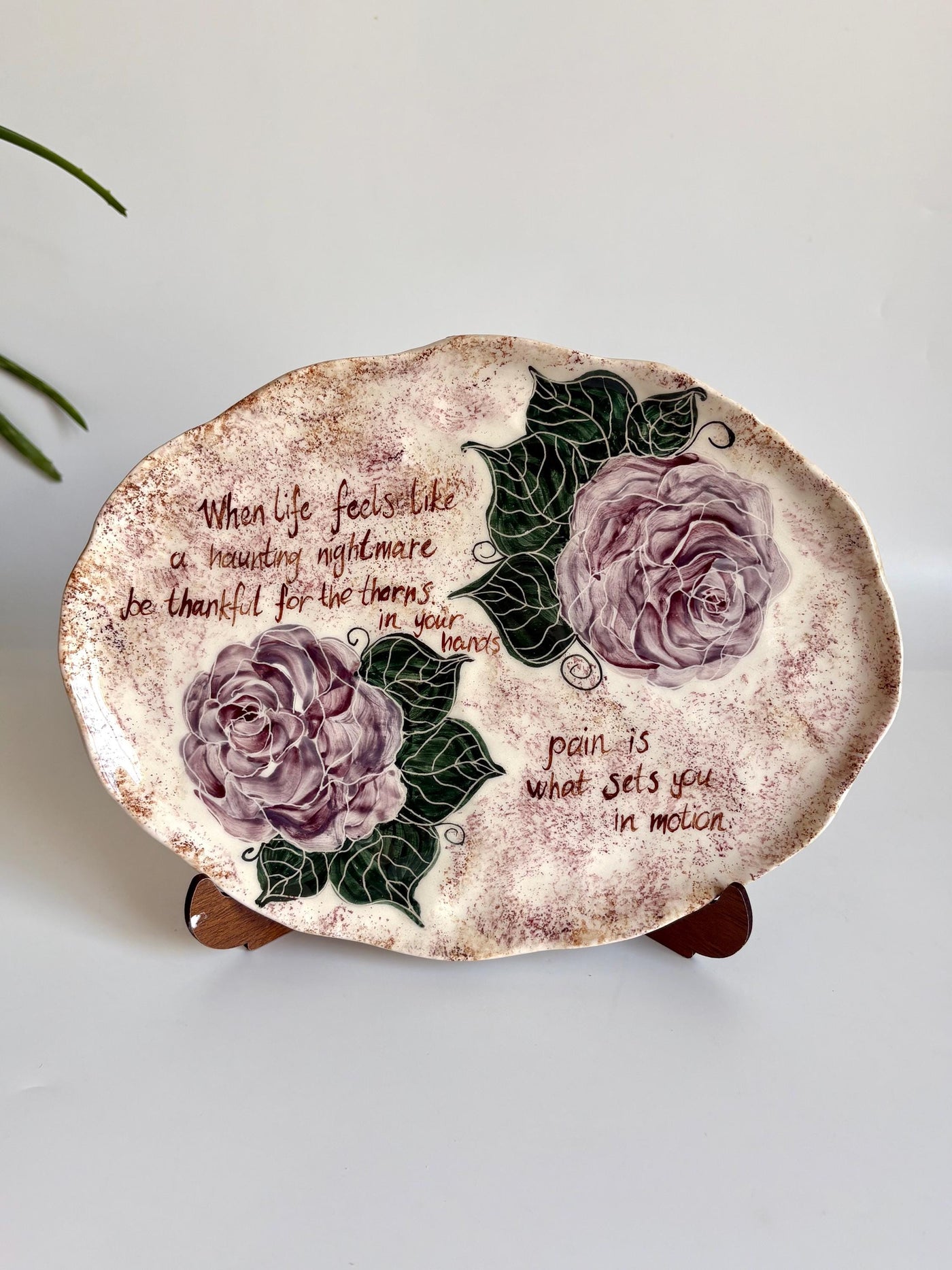 Purple Roses Plate