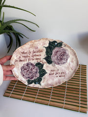 Purple Roses Plate